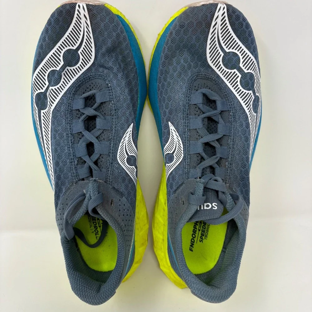 Saucony Endorphin Pro 4 Womens Size 7.5 Blue Yellow Running Shoes (S10939-222)